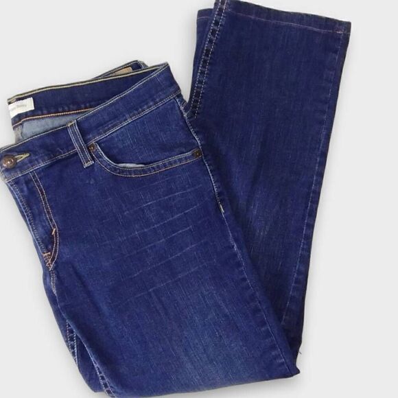 Levi's Denim - Levis Womens 528 Curvy‎ Skinny Sz 17M Jr Dark Blue Stretch Teen Girls